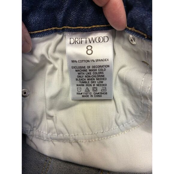 Driftwood Lulu Embroidered Jean Short Size 8 - Picture 9 of 9